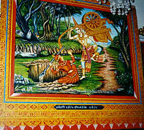 Mural painting inside the Viharn of Wat Phra Singh. (19.4 K)